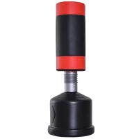 HOMCOM Height-Adjustable Standing Punching Bag with Suspension Red(m-1)