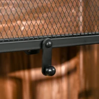 HOMCOM Spark Protection Screen Spark Protection, Foldable, 3-Piece, 120 cm x 79 cm, Black(m-5)