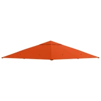 Outsunny Toldo de Substituição de 3x3m para Pérgola de Jardim com 8 Orifícios de Drenagem e Ventilação Laranja(m-1)