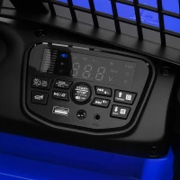 AIYAPLAY Voiture électrique pour enfants avec suspension en douceur, télécommandée, lumières LED, klaxon, moteurs 12V, en plastique et métal, Bleu(m-7)