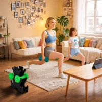 SPORTNOW Dumbbellset met Opbergrek, Set met 6 Dumbbells voor Fitness Training, 2 x 1kg, 2 x 3kg, 2 x 5kg(m-8)