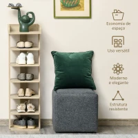 HOMCOM Sapateira Estreita de 7 Níveis Estante para Sapatos para 6 Pares de Sapatos 32x30x104 cm Madeira(m-6)