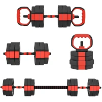 Set de Mancuernas 4 en 1 SPORTNOW - Ajustable 25 KG para Entrenamiento en Casa(m-7)