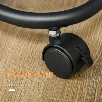 HOMCOM Carrinho Auxiliar com Rodas de 5 Níveis com 4 Cestas de Armazenamento Rotativas a 270° 33x33x77 cm Preto(m-6)
