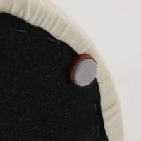 HOMCOM Set di 2 sgabelli contenitore 36 x 36 x 41,5 cm Bianco crema(m-5)