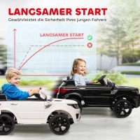 HOMCOM SUV voor elektrische auto's voor kinderen, tot 5 km/u, met veiligheidsgordel, afstandsbediening, koplampen, zwart(m-7)
