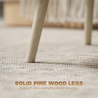 HOMCOM Tavolino da Caffè con ripiano Sollevabile, 2 Scomparti Nascosti e Gambe in Pino, 91 x 56 x 43 cm, Rovere(m-4)