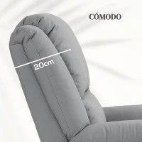 HOMCOM Sillón Levanta Personas Eléctrico con 8 Punto de Masaje Función de Calentamiento 2 Controles Remotos y Bolsillo Gris(m-7)