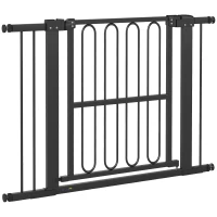 PawHut Puerta de Seguridad para Perros, 76-104 cm Puerta de Aislamiento sin Taladrar, Puerta de Escalera(m-7)