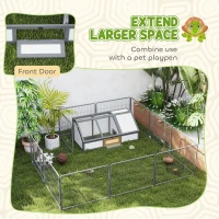 PawHut Box per Tartarughe da Esterno, Design Senza Fondo, Facile da Aprire, Bianco(m-5)