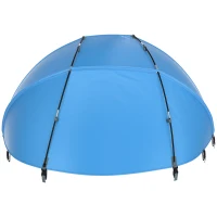 Outsunny Sonnenschutz für Pools, einfacher Aufbau, anpassbare Position, UV-Schutz, blau, 3,6 x 1,75 x 1,2 m(m-1)