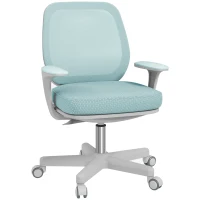 Vinsetto Silla de Oficina Ergonómica con Altura Ajustable y Respaldo Transpirable, 55x48x82,5-94,5 cm, Verde Claro(m-1)