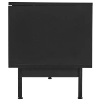 Modern Bohemian TV Cabinet with Sturdy and Durable Construction, Geometric Lines TV Stand for Living Room, 200L x 40W x 51H cm, Black(m-12)