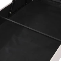 Upholstered Hydraulic Bed with Storage and Removable Headboard, Crafted Headboard with Velvet and Plywood, 210L x 110W x 90H cm, Beige(m-11)