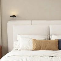 Upholstered Double Bed with Hydraulic Storage and Headboard, Full-Size Bed Ideal for Storing Bedding, 210L x 159W x 90H cm, Beige(m-8)