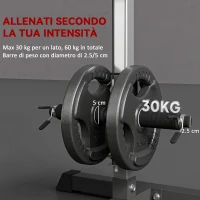 HOMCOM Stazione Fitness Pull Down da Casa con Panca e Cavo Regolabile, in Acciaio 107x120x190cm Nero(m-5)