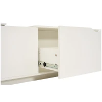 Lift Up Coffee Table with Hydraulic Mechanism, Wooden Tea Table with Drawer and Hidden Storage, 117L x 65W x 43H cm, White(m-11)