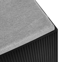 Elegant Wardrobe Set with Shoe Bench and Cushion, Adjustable Shelves, Closet Set Perfect for Entryway, 60.5L x 35W x 180.5H cm, Black(m-7)