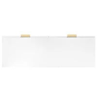 Elegant Sideboard with Modern Design, Chest of Drawers and Storage Space, Cabinet for Space-Saving Room, 120L x 40W x 77H cm, White+Gold(m-13)