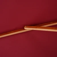 Outsunny 3 m 2 Tier Umbrella Parasol-Wine Red(m-9)