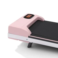 Folding Under Desk Walking Pad Treadmill with Adjustable Incline, Space-Saving Treadmill for Living Room, 111L x 47.5W x 9.5H cm, Pink(m-13)