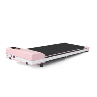 Folding Under Desk Walking Pad Treadmill with Adjustable Incline, Space-Saving Treadmill for Living Room, 111L x 47.5W x 9.5H cm, Pink(m-14)