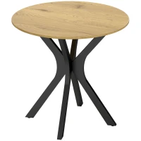 HOMCOM Tavolo da pranzo rotondo, Design moderno, 78 cm x 78 cm x 75 cm, Legno naturale(m-1)