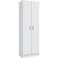 Armoire rangement chaussure - meuble d'entrée - 2 portes avec étageres- L 59 x P37 x H 180 cm - Basic(m-1)