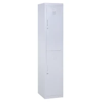 Vinsetto Locker Cabinet Storage Cold Rolled Steel w/ Shelves Vertical Cupboard Grey 38 x 46 x 180 cm(m-10)