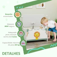 AIYAPLAY Baú Brinquedos Infantil 53 L Caixa de Arrumação Brinquedos com Tampa Rebatível e Pistão a Gás 60x37x39 cm Verde(m-8)