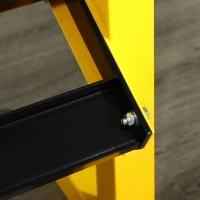 SPORTNOW Dumbbell Rek voor Korte Halters, Tot 270 kg, 2 Schappen, Stalen Frame, Geel, 92,5 x 50,5 x 80,5 cm(m-8)