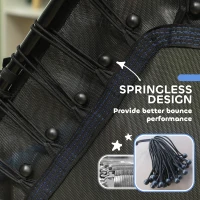 HOMCOM Trampoline voor Kinderen, Ø163,5 cm, met Veiligheidsnet, Gepolsterd, Staal, Belastbaar tot 50 kg, Zwart & Blauw(m-4)