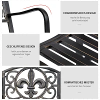 Schommelstoel antiek tuinstoel schommelstoel tuin metaal brons(m-5)