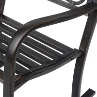 Schommelstoel antiek tuinstoel schommelstoel tuin metaal brons(m-6)