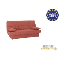 Banquette clic clac 3 places - tissu Terracotta - Style contemporain - L 190 x P 92 cm - DREAM(m-3)