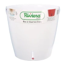RIVIERA Pot rond Eva New en plastique - Ø 46 cm - 49 L - Blanc(m-2)