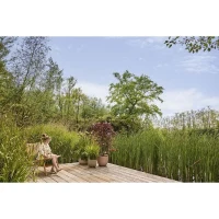 ELHO Pot de fleurs Sereh Rond 40 - Vert - Ø 39 x H 33 cm - 100% recyclé(m-5)