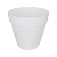 ELHO Pot de fleur rond LOFT URBAN - 48 L - Ø 50 x H.44 cm - Blanc - Plastique(m-1)