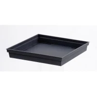 Pot de fleurs Carré XXL 43 cm - EDA - Toscane - 43,3 x 43,3 x H. 80 cm - 98 L - Gris Anthracite(m-3)