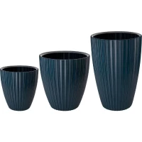 Pot de fleurs - GARDEN ID - Fancy - 40 x 58 cm - Pour jardin, balcons ou intérieurs - Bleu pétrole(m-4)