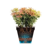 ELHO Pot de fleur Loft Urban Rond avec roues - Violet - Ø 38.5 x H 35 cm - Extérieur - 100% recyclé(m-6)