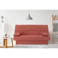 Banquette clic clac 3 places - tissu Terracotta - Style contemporain - L 190 x P 92 cm - DREAM(m-2)
