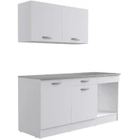 Cuisine complete OSLO - L 180cm - Blanc Mat - Plan de travail inclus(m-3)