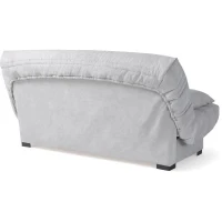 Banquette clic clac 3 places - Matelas 17 cm - Tissu gris clair - L199 x P96 x H103 cm - CHLoe(m-4)