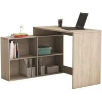 DEMEYERE Bureau d'angle contemporain décor chene Shannon - L 112 cm - NAGANO(m-1)