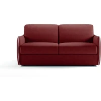 Canapé convertible express - AGATHE - Tissu Rouge - matelas 14cm - 175 x 100 x 87 cm(m-5)