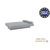 Banquette clic clac 3 places - Tissu gris clair -  Style Contemporain - L 190 x P92 cm - DREAM(m-3)
