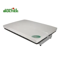 COMFORT BULTEX Banquette clic-clac 3 places - Tissu gris - Made in France - L 192 x P 95 cm - BEIJA(m-3)