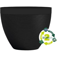 Pot de fleurs - GARDEN ID - Green Care Impact Noir-Anth - 40 x 31 cm - Garanti 10ans - 100% recyclé - Résistant UV/gel(m-2)