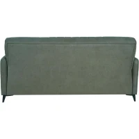 Canapé convertible - 3 places  - ENZO - Tissu vert foncé - 2 coussins - Coffre de rangement -  211 x 92 x 98 cm(m-4)